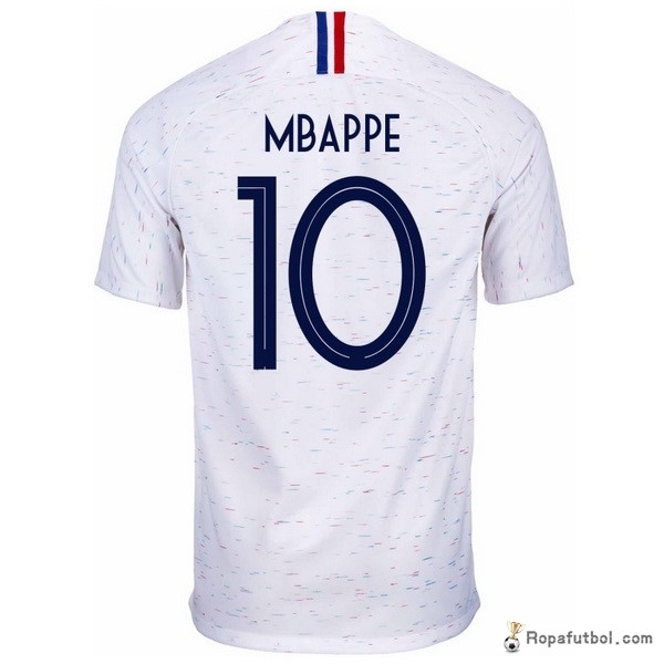 Camiseta Francia Replica Segunda Ropa Mbappe 2018 Blanco